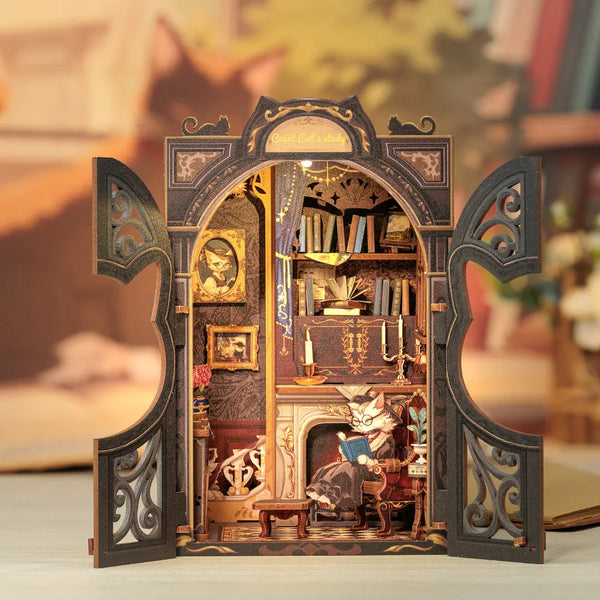Kit de Book Nook «El estudio del conde Cat»