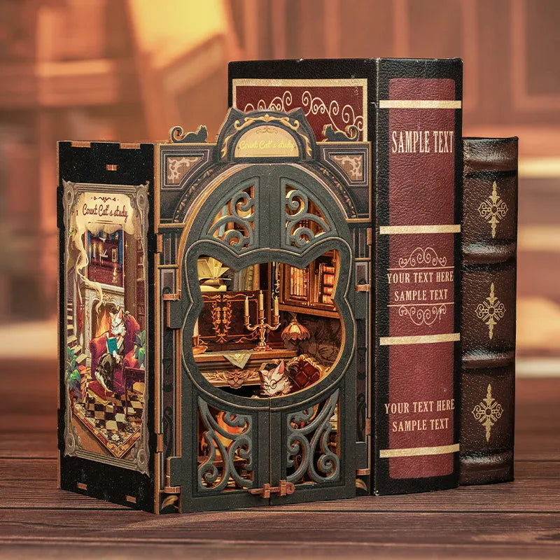 Kit de Book Nook «El estudio del conde Cat»