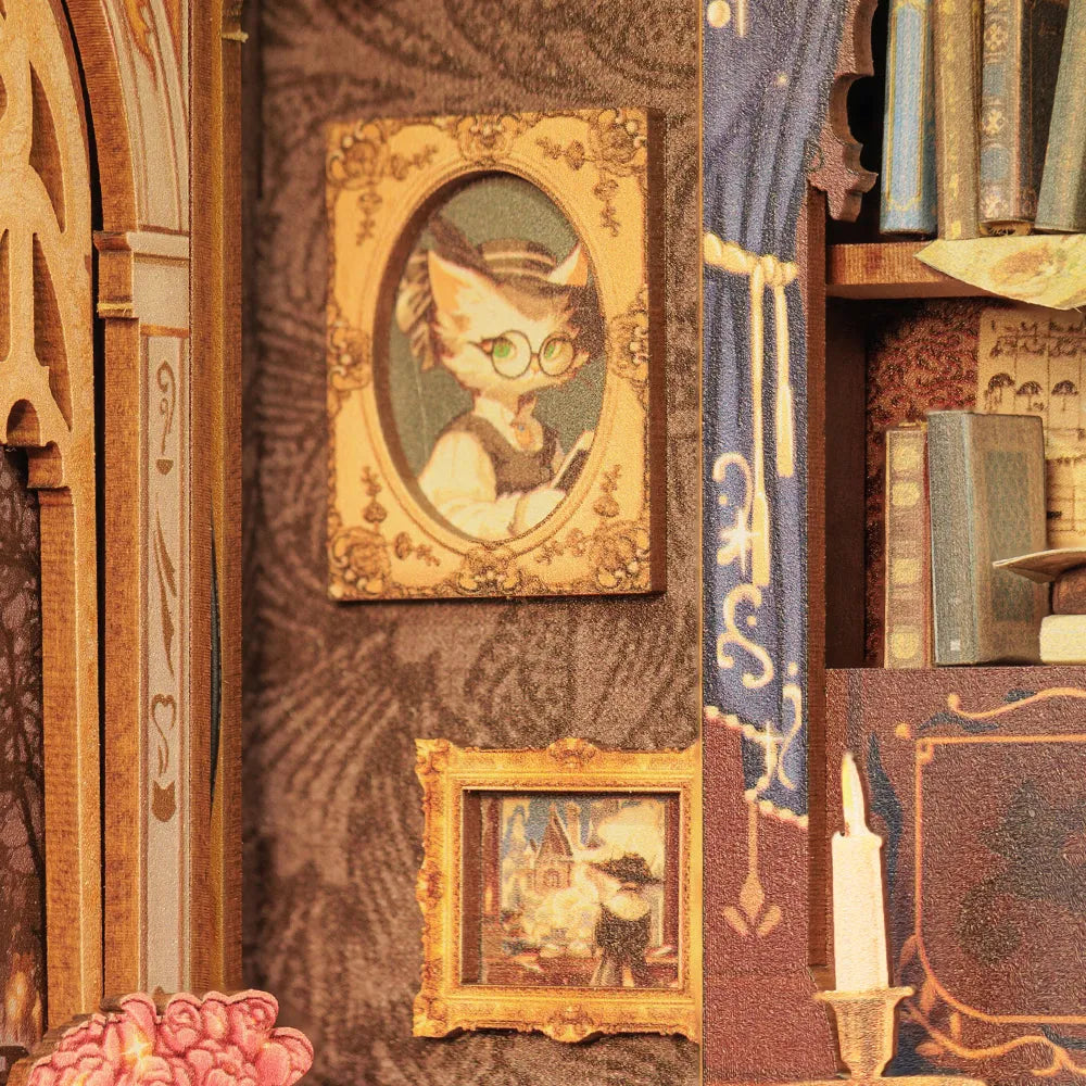 Kit de Book Nook «El estudio del conde Cat»