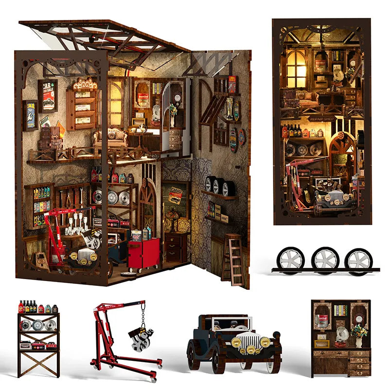 Kit de Book Nook Taller de Reparación Artesanal