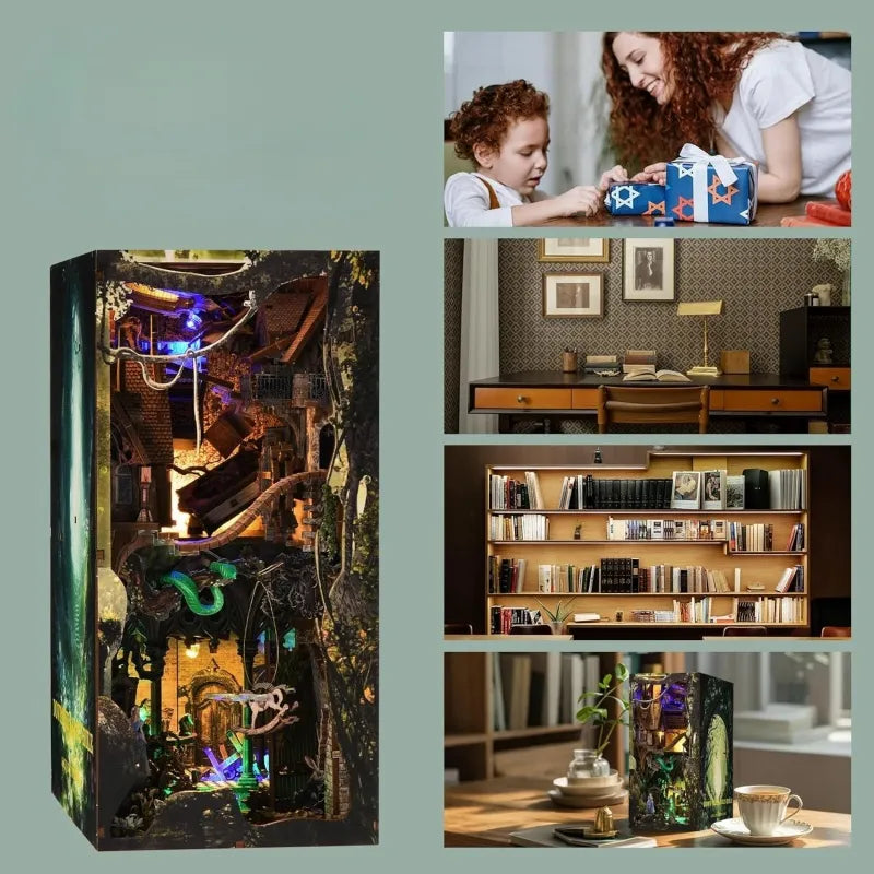 Kit de Book Nook Alicia en el país de las maravillas: Por el agujero del conejo