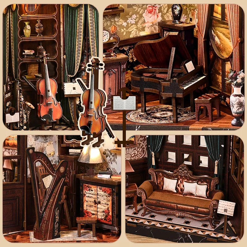 Book Nook - Caja de melodías europea