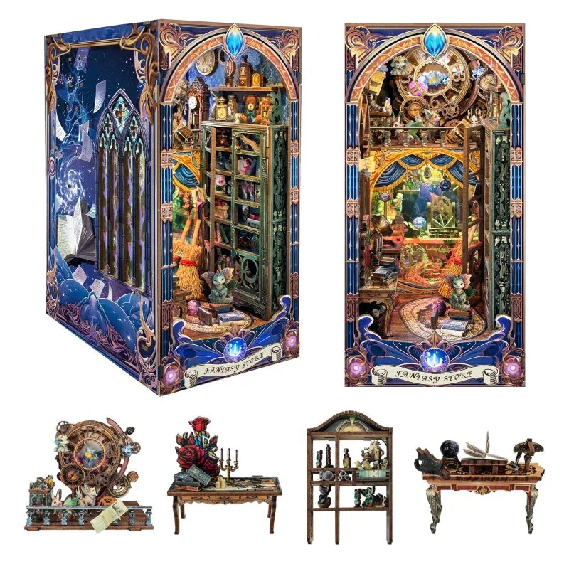 Kit de Book Nook de Tienda de Fantasía