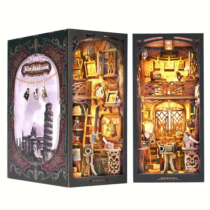 Kit de Book Nook de cuarto oscuro de película