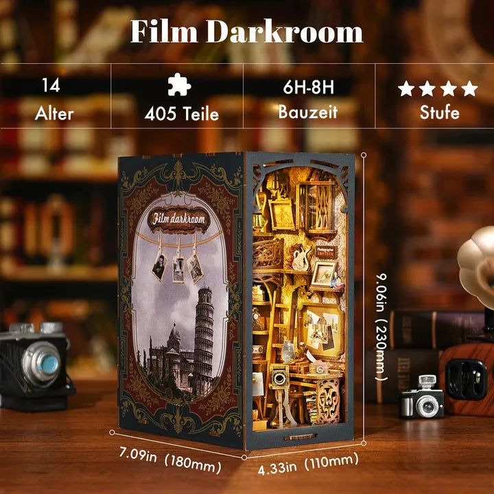 Kit de Book Nook de cuarto oscuro de película