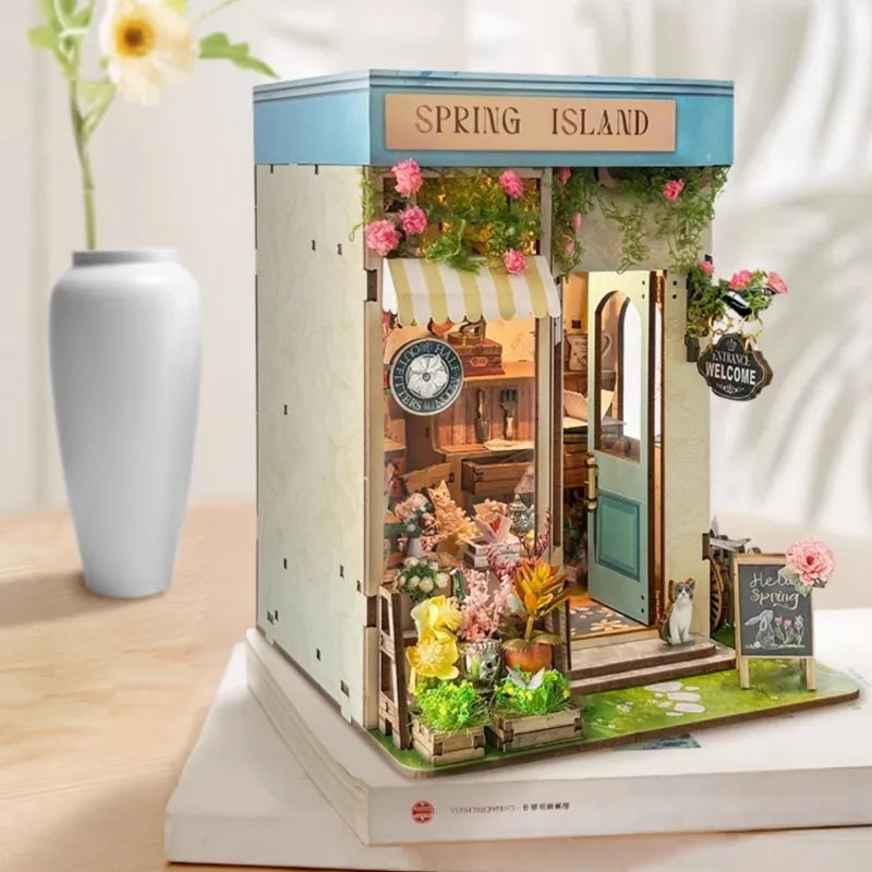 Kit de Book Nook Floristería en Spring Island