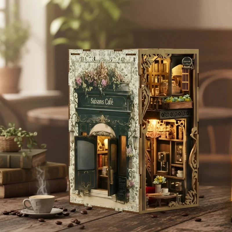Kit de Book Nook «Cafetería de las cuatro estaciones»