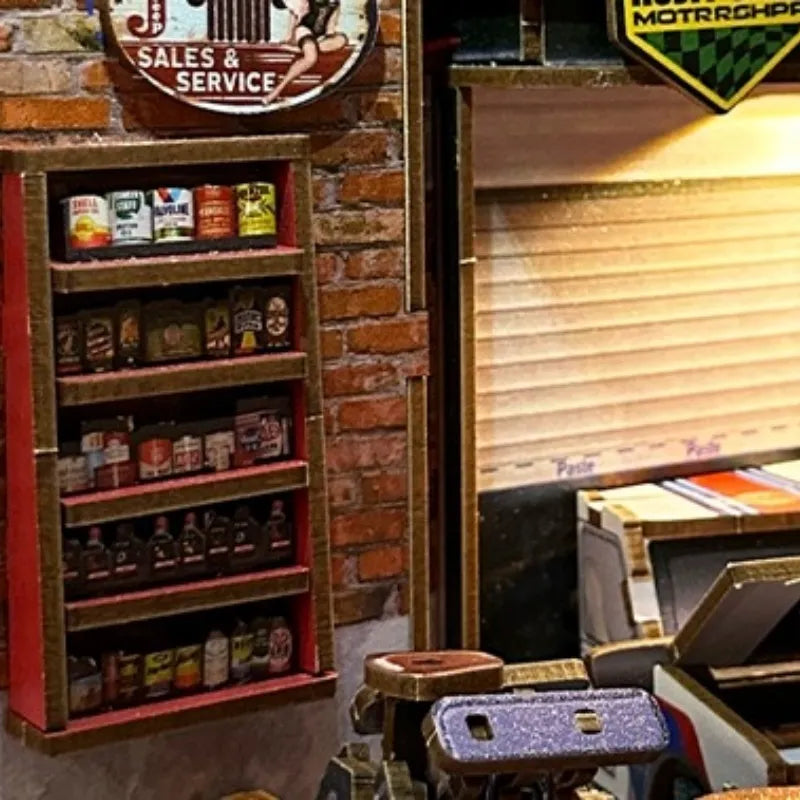 Kit de Book Nook de Garaje
