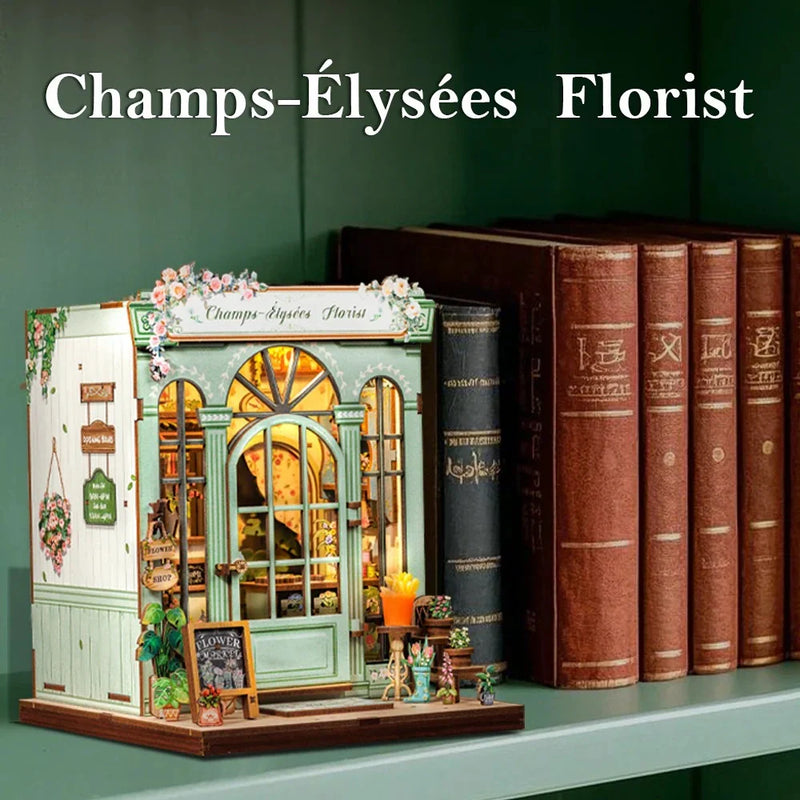 Kit de Book Nook de Floristería de los Campos Elíseos