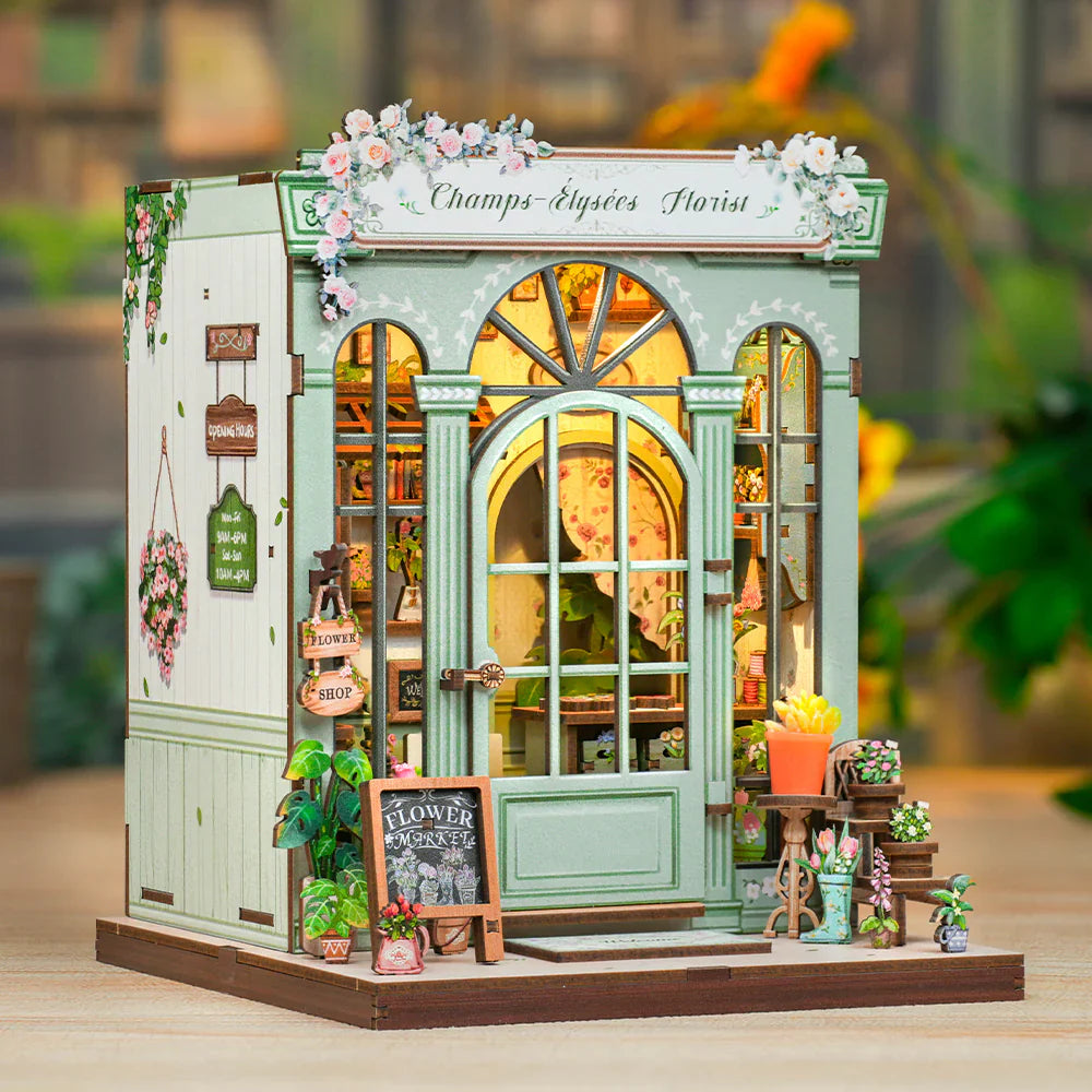 Kit de Book Nook de Floristería de los Campos Elíseos