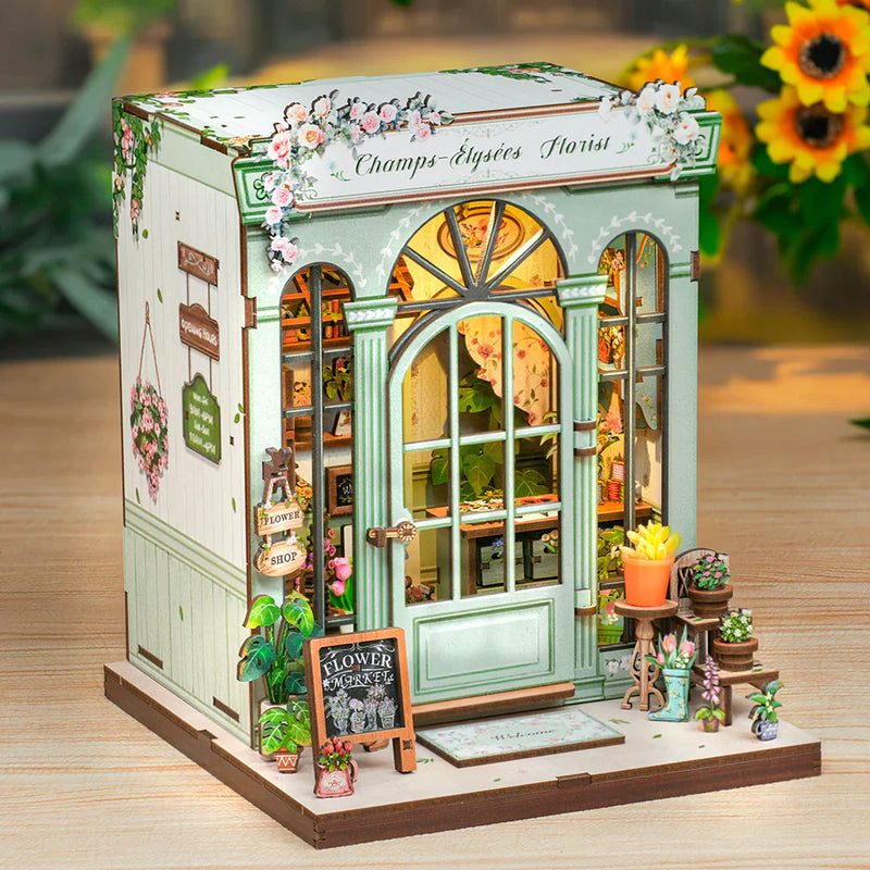Kit de Book Nook de Floristería de los Campos Elíseos