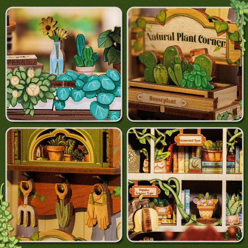 Kit de Book Nook de Librería Green Life
