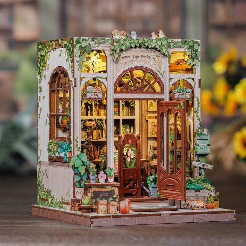 Kit de Book Nook de Librería Green Life