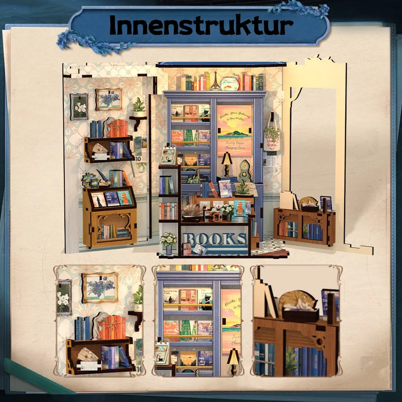 Kit de Book Nook de Librería Literaria