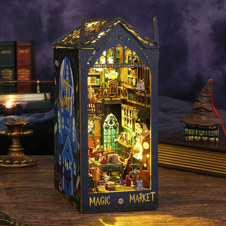 Kit de Book Nook de Mercado Mágico