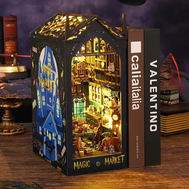 Kit de Book Nook de Mercado Mágico