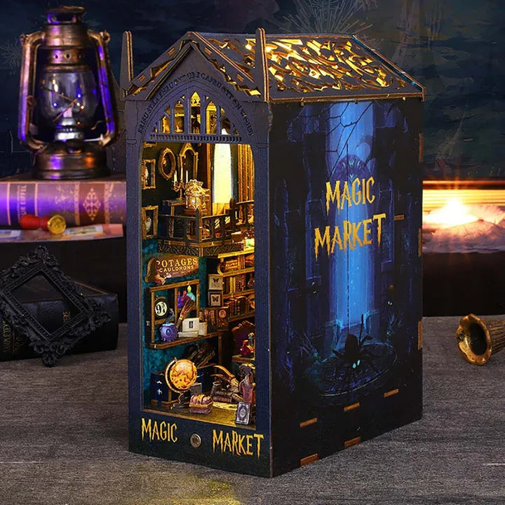 Kit de Book Nook de Mercado Mágico