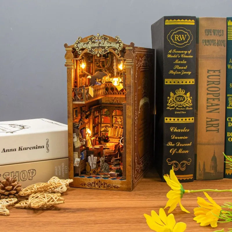 Kit de Book Nook de Biblioteca Mágica