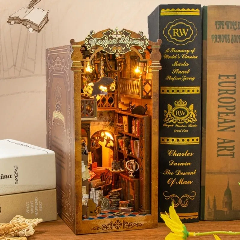 Kit de Book Nook de Biblioteca Mágica