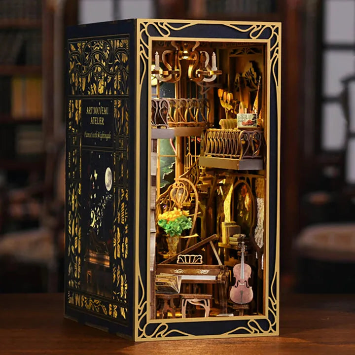 Kit de Book Nook «Pianista con ruiseñor»
