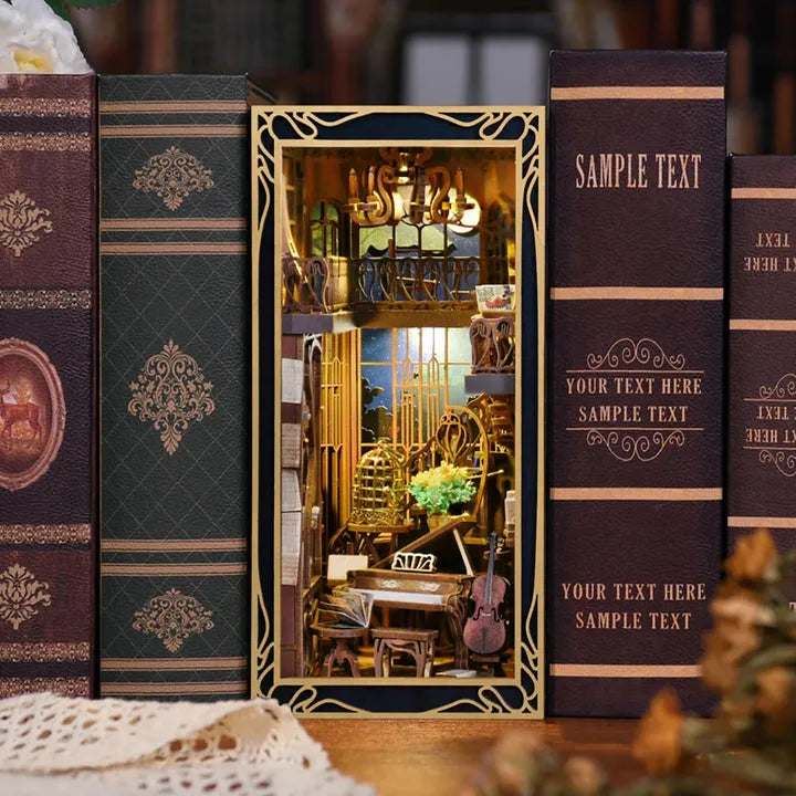 Kit de Book Nook «Pianista con ruiseñor»