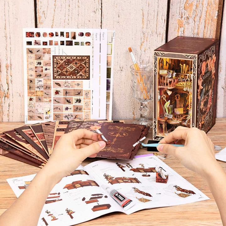 Kit de Book Nook «El día del pintor al anochecer»