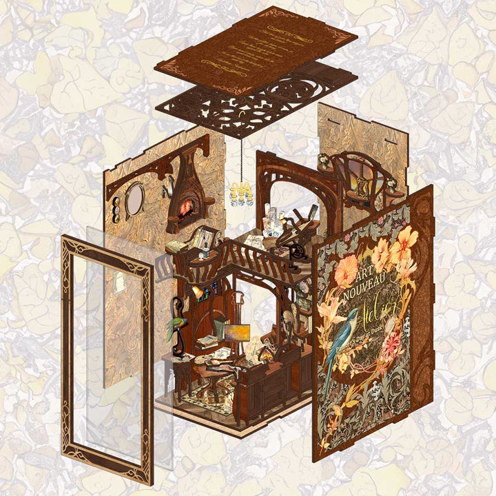 Kit de Book Nook «El día del pintor al anochecer»