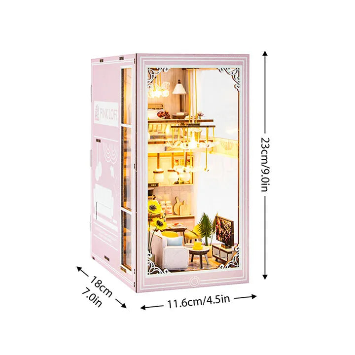 Kit de Book Nook Loft Rosa
