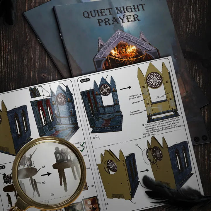 Kit de estantería de libros «Oración de la noche tranquila»
