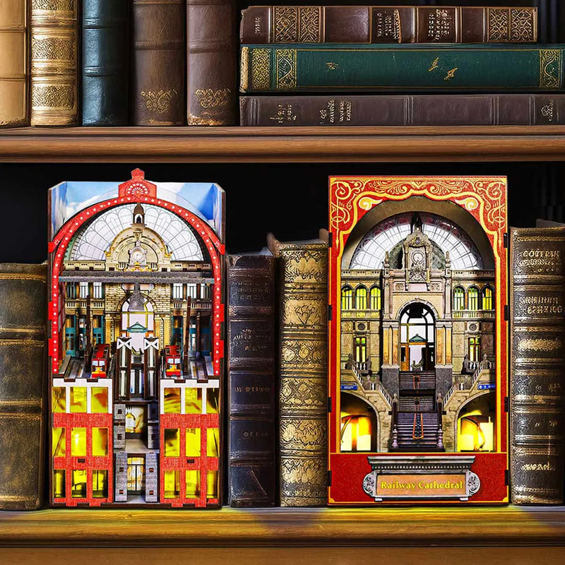 Kit de Book Nook Catedral de la Estación de Tren