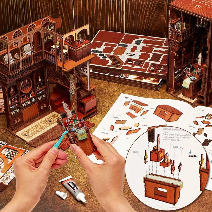 Kit de Book Nook Speakeasy de los Locos Años Veinte