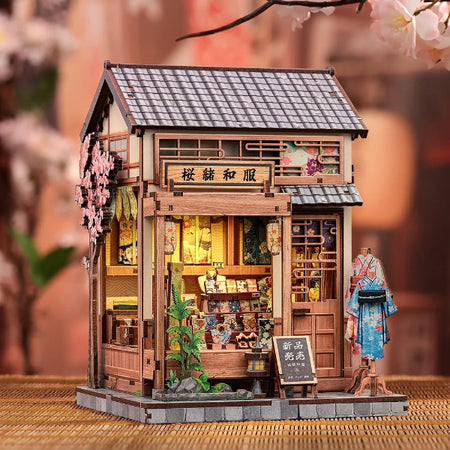 Kit de Book Nook Sakura O Tienda de Kimonos