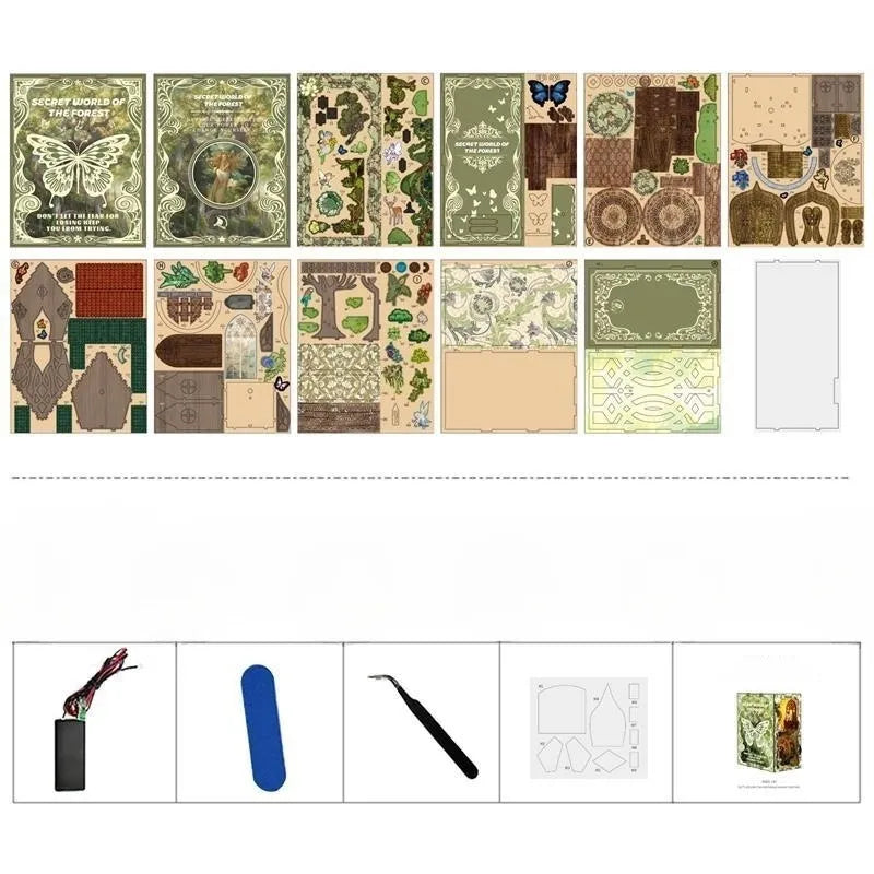 Kit de Book Nook «El mundo secreto del bosque»