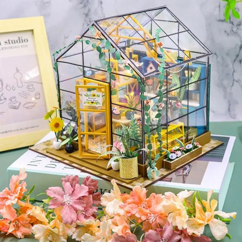 Kit de casa en miniatura Sunshine Flower House
