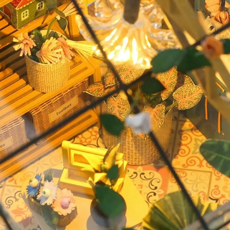 Casa en miniatura - Casa de flores Sunshine