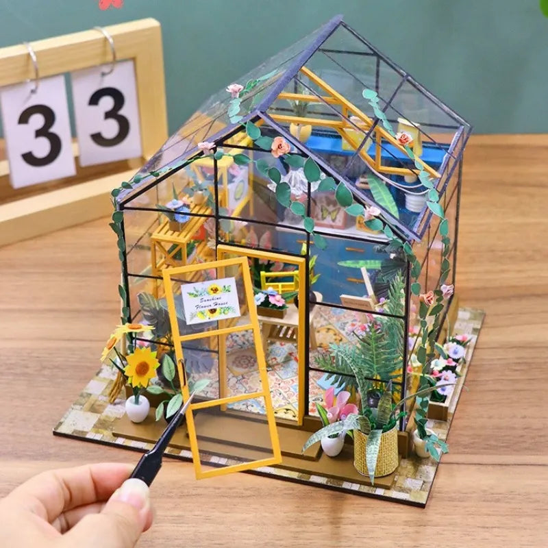 Kit de casa en miniatura Sunshine Flower House