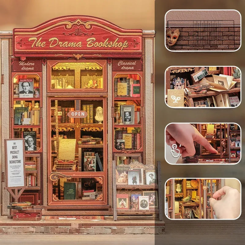 Kit de Book Nook de Drama Bookshop