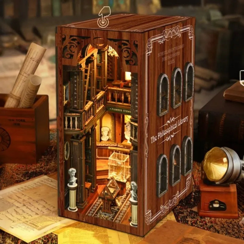 Kit de Book Nook de Biblioteca Filosófica