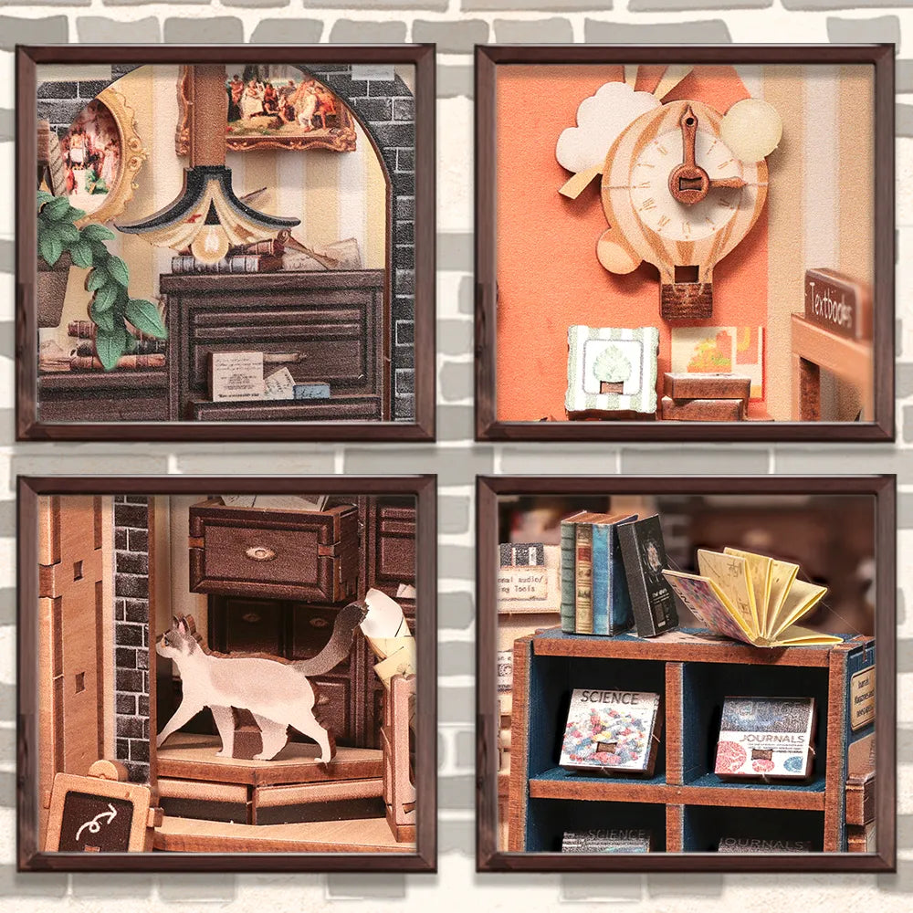 Kit de Book Nook de Librería del Erudito