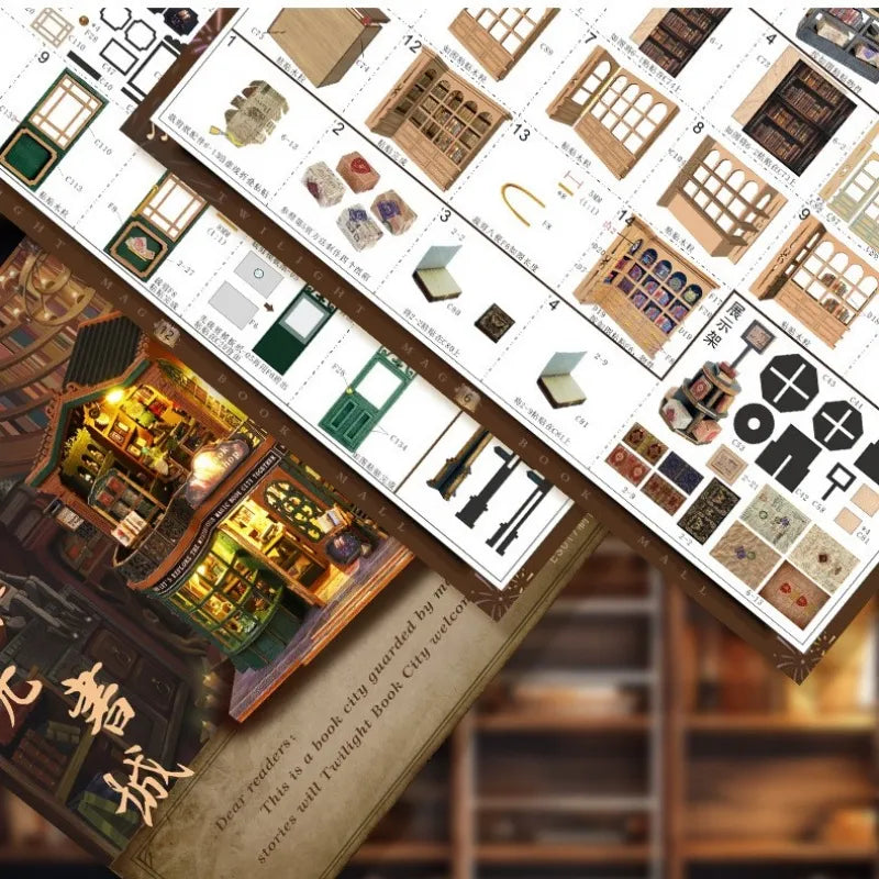 Kit de casa en miniatura Twilight Book City