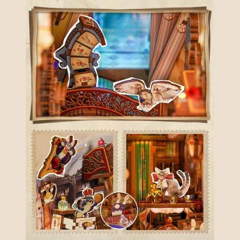 Kit de Book Nook de Biblioteca Mágica