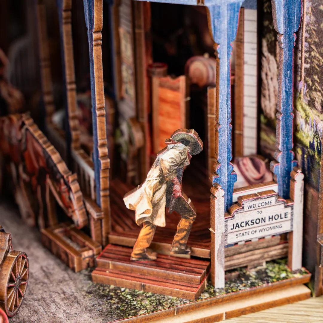 Book Nook de madera DIY - Pueblo del Oeste