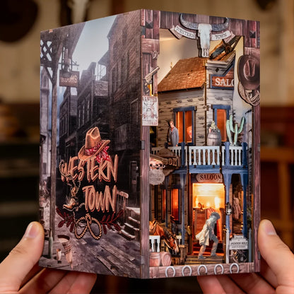 Book Nook de madera DIY - Pueblo del Oeste