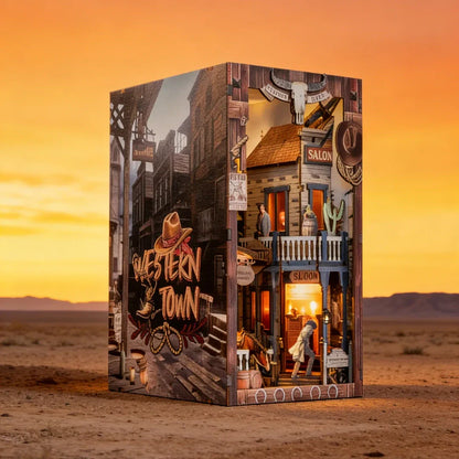 Book Nook de madera DIY - Pueblo del Oeste