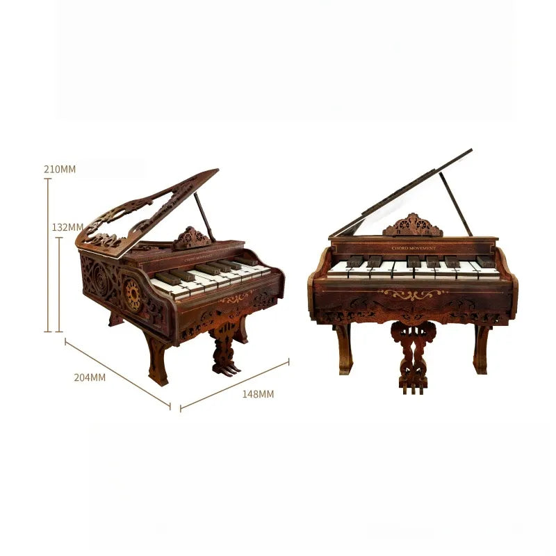 Chord Movement piano 3D wooden puzzle – detail view 7