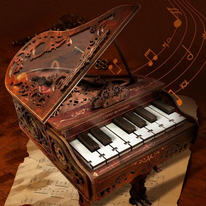 Rompecabezas de madera 3D | Kit de piano - Movimiento de acordes