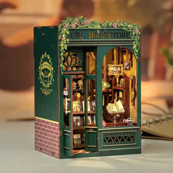 Kit de Book Nook de Librería del Búho