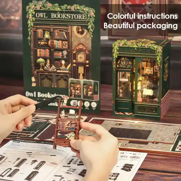 Kit de Book Nook de Librería del Búho