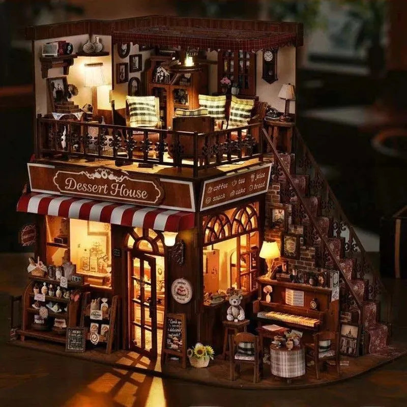 Kit de casa en miniatura Corner Dessert House