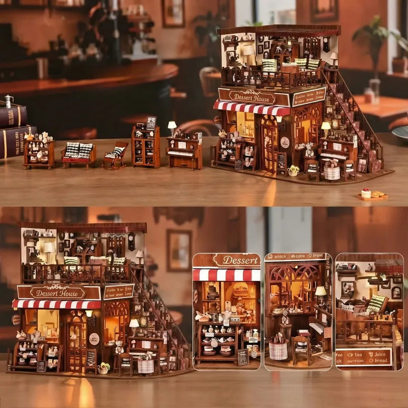 Kit de casa en miniatura Corner Dessert House